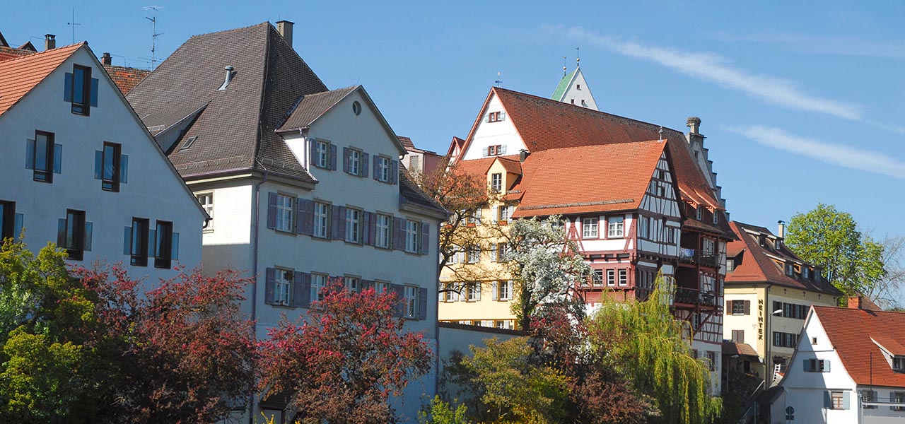 Häuserfront an der Donau, Riedlingen